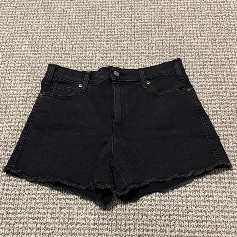 Black Denim Women's Shorts
